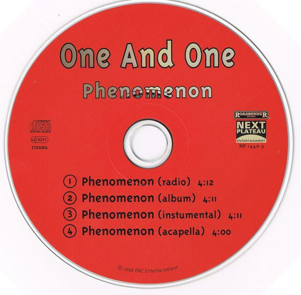 One And One : Phenomenon (CD, Maxi)