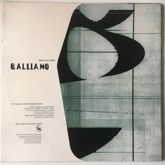 Galliano : Ease Your Mind (12", Promo)