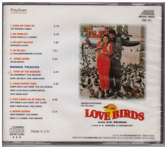 A.R. Rahman, P.K. Mishra, Mehboob (2) : Love Birds (CD)