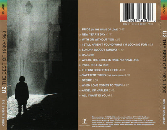 U2 : The Best Of 1980-1990 (CD, Comp)