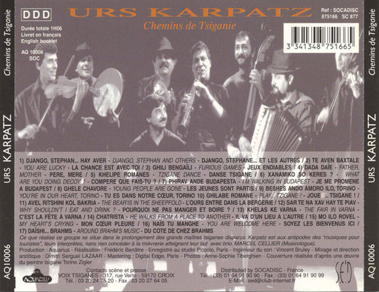 Urs Karpatz : Voix Tsiganes, Chemins De Tsiganie (CD)
