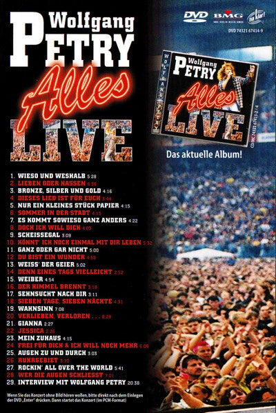 Wolfgang Petry : Alles Live (DVD-V, PAL, dol)