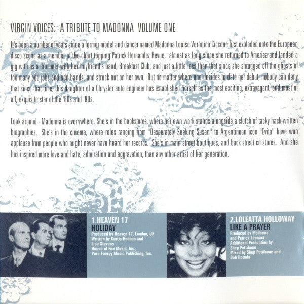 Various : Virgin Voices / A Tribute To Madonna - Volume One (CD, Comp)