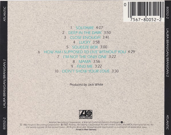 Laura Branigan : Branigan 2 (CD, Album, Tar)