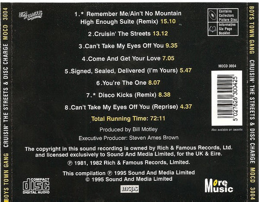 Boys Town Gang : Cruisin' The Streets + Disc Charge (CD, Comp, Pic)