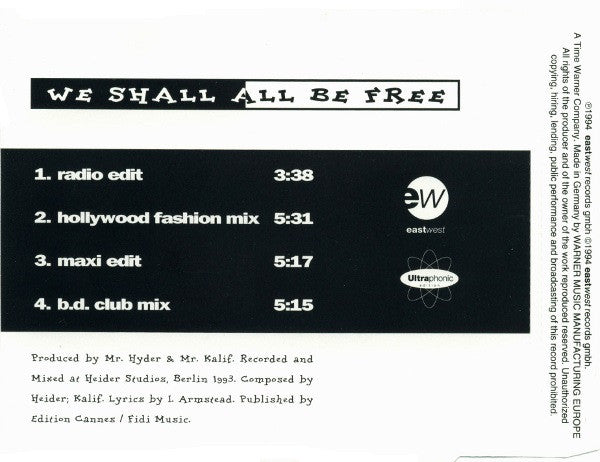 The Weather Girls : We Shall All Be Free (CD, Maxi)