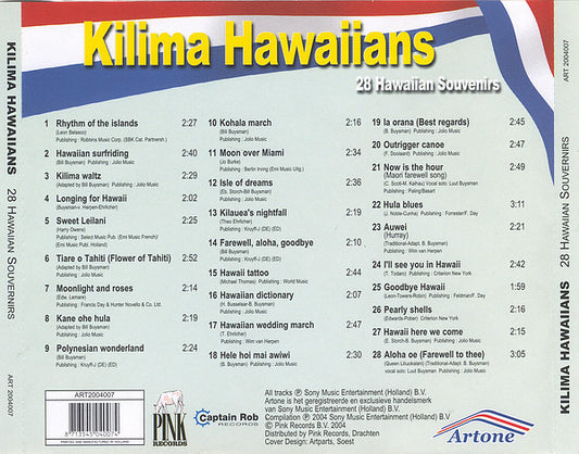 De Kilima Hawaiians : 28 Hawaiian Souvenirs (CD, Comp)