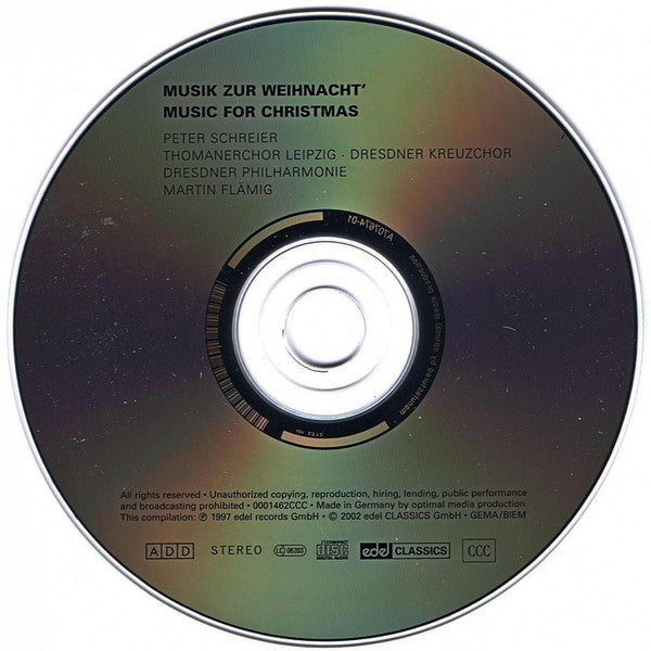 Peter Schreier, Thomanerchor, Dresdner Kreuzchor, Martin Flämig, Hans-Joachim Rotzsch : Musik zur Weihnacht' = Music For Christmas (CD, Comp, RM)