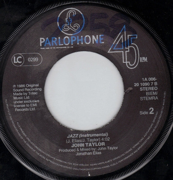 John Taylor : I Do What I Do... (Theme For 9½ Weeks) (7", Single)