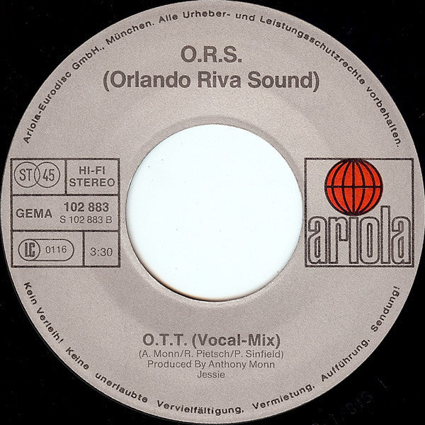 O.R.S. (Orlando Riva Sound) : O.T.T. (Over The Top) (7", Single)