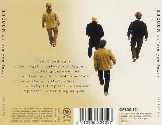 Racoon (4) : Before You Leave (CD, Album, Enh)
