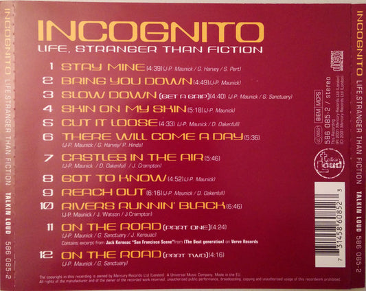 Incognito : Life, Stranger Than Fiction (CD, Album)