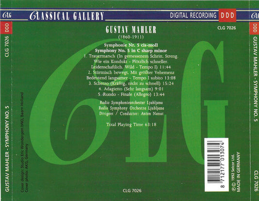 Gustav Mahler : Symphony No. 5 (CD)