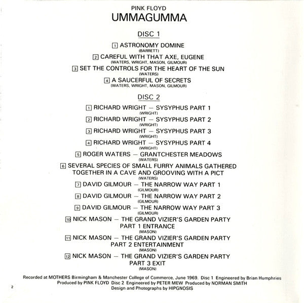 Pink Floyd : Ummagumma (2xCD, Album, RE)