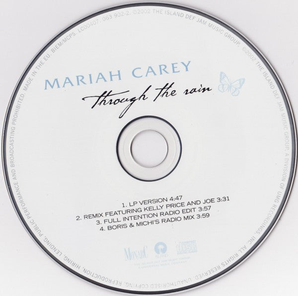 Mariah Carey : Through The Rain (CD, Maxi)