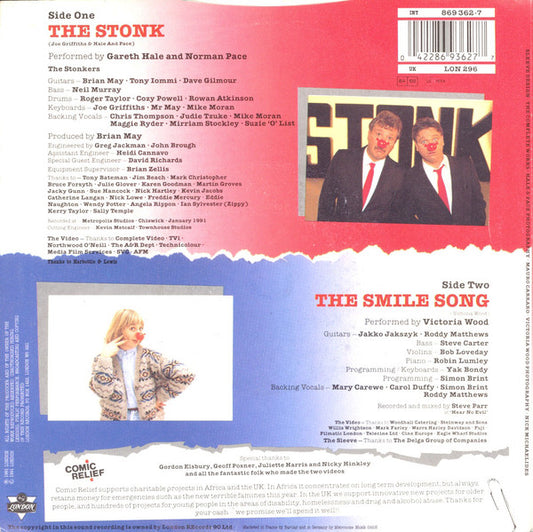 Hale And Pace And The Stonkers / Victoria Wood : The Stonk / The Smile Song (7", Single, Inj)