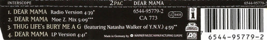 2Pac : Dear Mama (CD, Single)