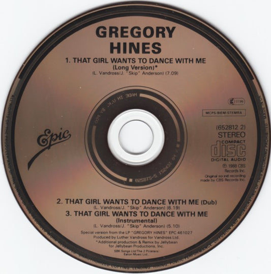 Gregory Hines : That Girl Wants To Dance With Me (Long Version) (CD, Maxi)