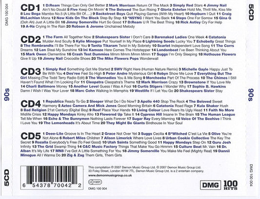 Various : 100 Hits 90s (5xCD, Comp + Box)
