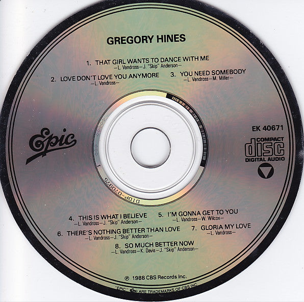 Gregory Hines : Gregory Hines (CD, Album)