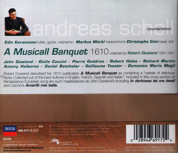 Andreas Scholl : A Musicall Banquet (CD, Album, RE)