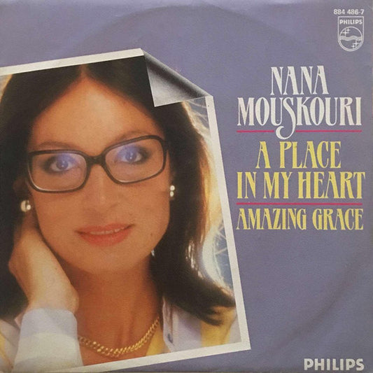 Nana Mouskouri : A Place In My Heart / Amazing Grace (7", Single)