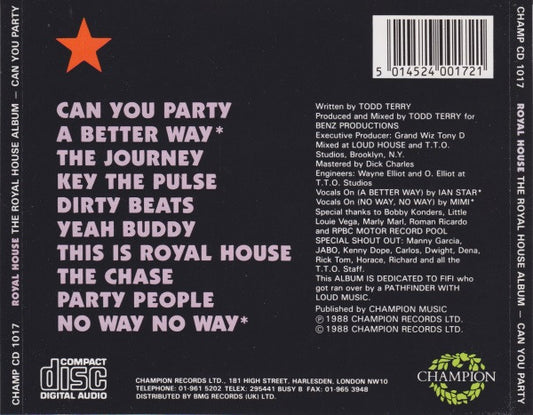 Royal House : The Royal House Album - Can You Party (CD, Album)