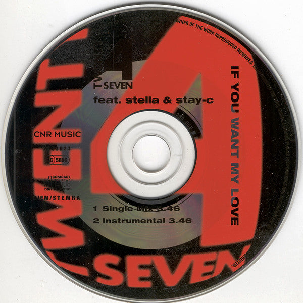 Twenty 4 Seven Featuring Stella (3) And Stay-C : If You Want My Love (CD, Single)