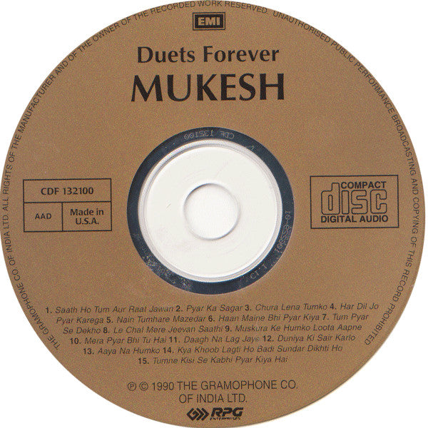 Mukesh : Duets Forever (CD, Comp)