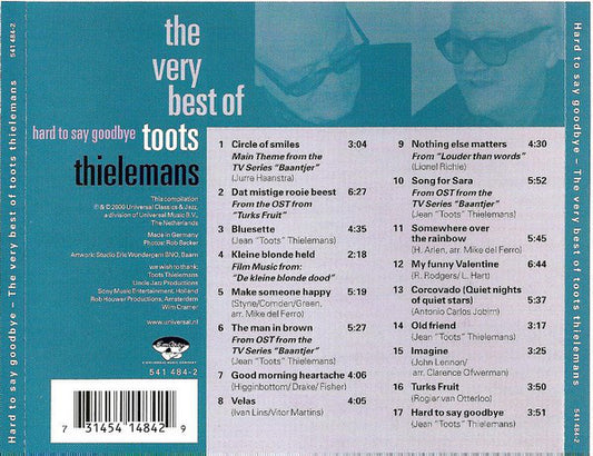 Toots Thielemans : Hard To Say Goodbye - The Very Best Of Toots Thielemans (CD, Comp, M &)