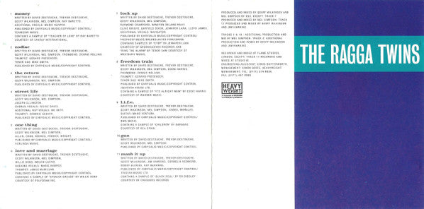 The Ragga Twins : Rinsin Lyrics (A Reggae, Jazz & Hip Hop Soundclash) (CD, Album)