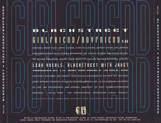 Blackstreet : Girlfriend/Boyfriend (CD, Promo)