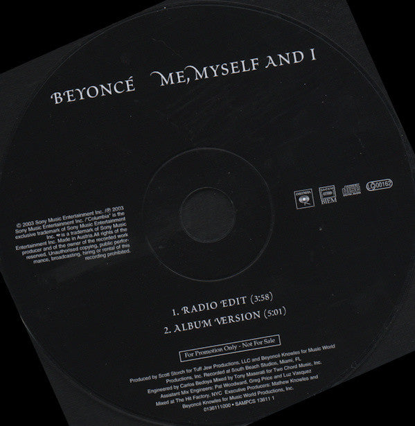Beyoncé : Me, Myself And I (CD, Single, Promo)