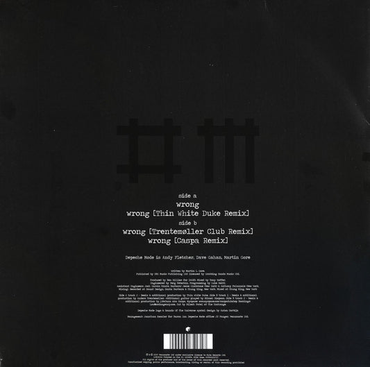 Depeche Mode : Wrong (12", Single)