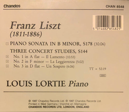Franz Liszt, Louis Lortie : Piano Sonata In B Minor / Three Concert Studies (CD, Album)