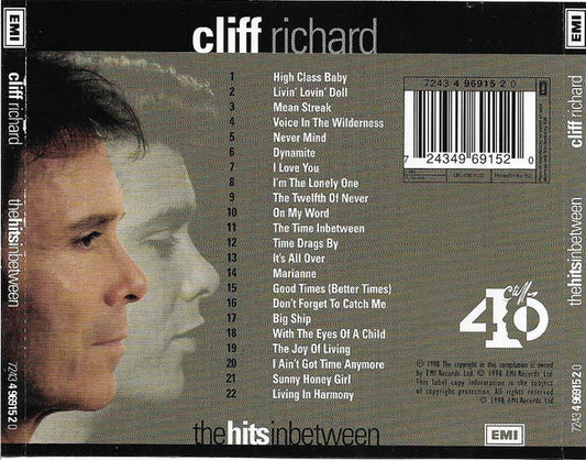 Cliff Richard : The Hits In Between (CD, Comp)