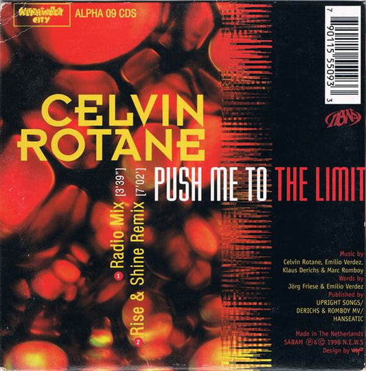 Celvin Rotane : Push Me To The Limit (CD, Single, Car)