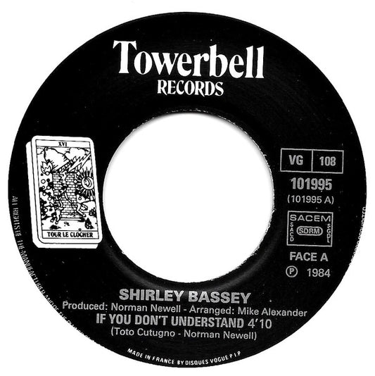 Shirley Bassey : If You Don't Understand (7")