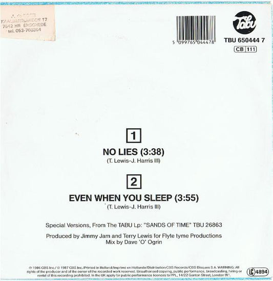The S.O.S. Band : No Lies (7", Single)
