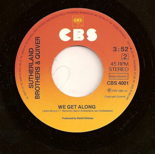 Sutherland Brothers & Quiver : Arms Of Mary (7", Single)