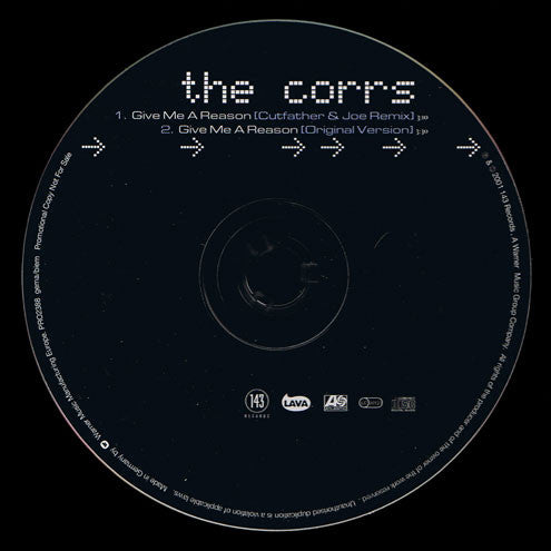 The Corrs : Give Me A Reason (CD, Single, Promo)