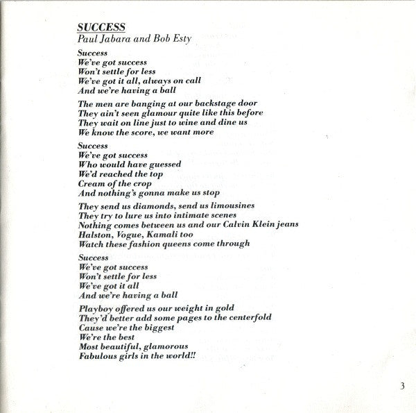 The Weather Girls : Success (CD, Album, RE)