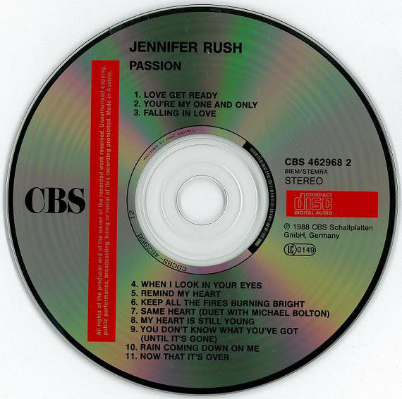 Jennifer Rush : Passion (CD, Album)