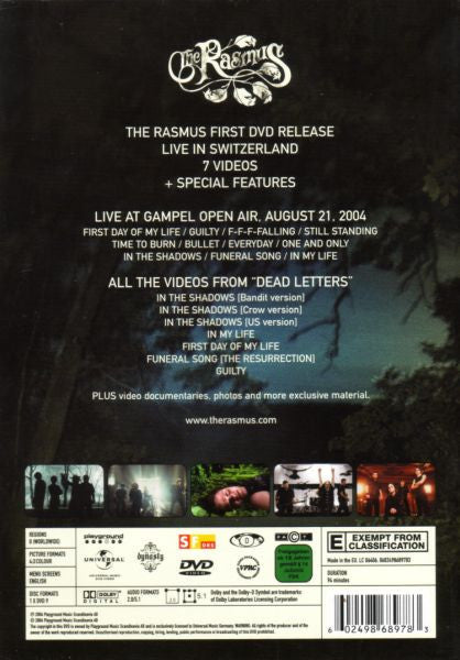The Rasmus : Live Letters (DVD)