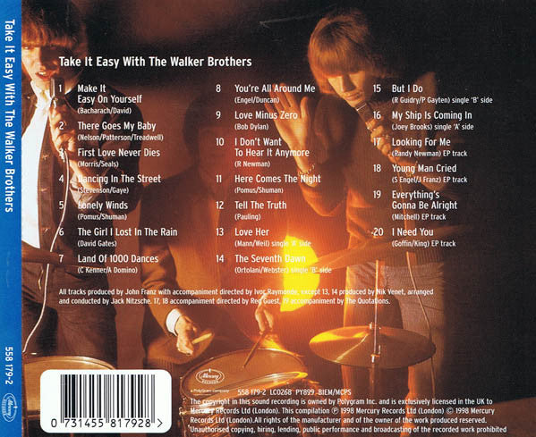 The Walker Brothers : Take It Easy With The Walker Brothers (CD, Album, RE, RM)