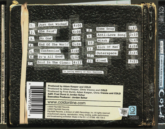 Cold (4) : 13 Ways To Bleed On Stage (HDCD, Album)
