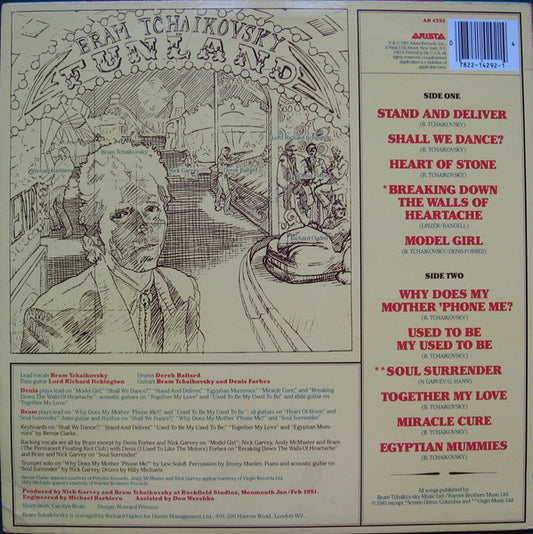Bram Tchaikovsky : Funland (LP, Album, Hau)