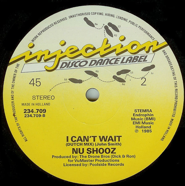 Nu Shooz : I Can't Wait (American Mix / Dutch Mix) (12", Maxi)