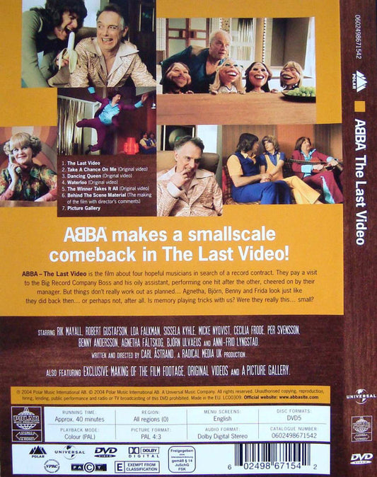 ABBA : The Last Video (DVD-V, Single, PAL)