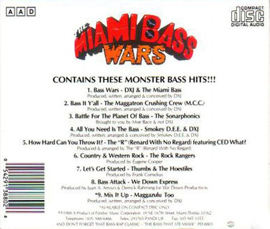 Various : The Miami Bass Wars (CD, Comp, RE)